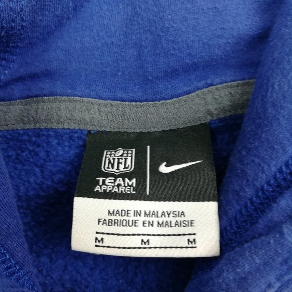 New York Giants Hoodie Nike NFL Team Apparel Sweatshirt Blue Mens Medium - Picture 3 of 8